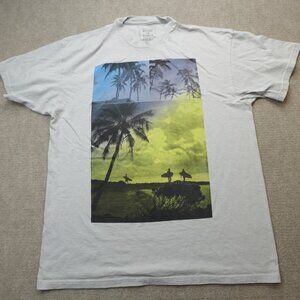 Return to Sender Shirt Large Gray Surfers on a Beach Made in USA